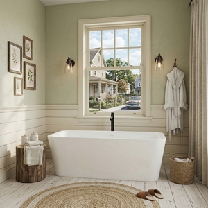 Baignoire autoportante en acrylique moderne FW-7701-69, légère, facile à installer, durable, pour salle de bain - Product Image 2