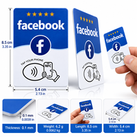 Carte NFC Facebook : appuyez pour suivre – Carte connectée pour avis sur les réseaux sociaux, idéale pour le marketing d'entreprise et l'engagement client