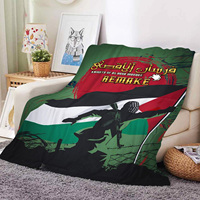 Manta de Tapicería Tejida Personalizada con Silueta Roja del Mapa de Palestina, Patrimonio Palestino, con Imagen
