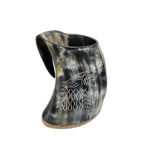 Authentic Eco-Friendly Viking Horn <b>Mug</b> Handmade Buffalo Horn Food Grade Medieval Style Religious Feng Shui Animal Beer <b>Mug</b> - Product Image 3