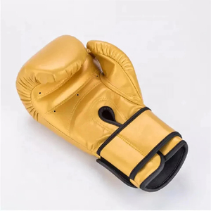 Guantes de Boxeo de Cuero Dorado con Cordones, Guantes de Entrenamiento Transpirables para Adultos, Guantes de Sparring para Boxeo - Product Image 6