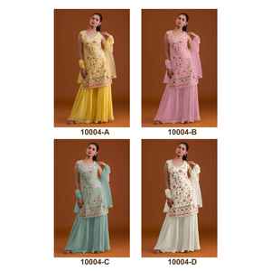 ชุดคลุมสำหรับใส่ไปงานเฉลิมฉลองผ้า Georgette สังเคราะห์ที่มีความสบายภายใน - Product Image 6