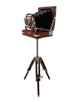 Shubham Antique Vintage Look Film Caméra Trépied en bois Collection Studio Cadeau Article Couleur marron