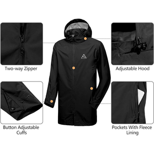 Chaqueta Impermeable para Hombre, Estilo Único, Informal, para la Lluvia, Ropa de Calle - Product Image 3