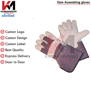 Guantes de Seguridad de Cuero OEM para Trabajadores, Envío Rápido a Todo el Mundo, Guantes de Cuero Vacuno Dividido al por Mayor para Uso Industrial, Se Acepta OEM - Product Image 3