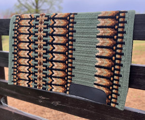 Manta/almohadilla para SILLÍN de caballo para caballos Western Show DISEÑO DE Nueva Zelanda hecho a mano para caballos manta de sillín de lana multicolor lana superior - Product Image 1