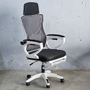 Fauteuil de bureau inclinable GAK908T avec cadre blanc et appui-tête – Catégorie de produit : Manteau pour femme - Product Image 2
