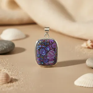 "925 <b>Silver</b> Diamond Pendant <b>Charm</b> for Women with Gold Plating" - Product Image 3