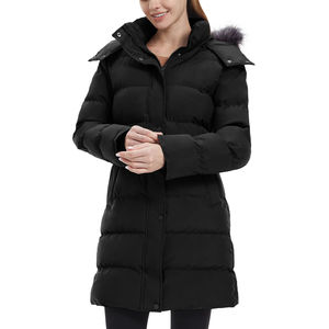 Chaqueta Parkas de invierno para mujer, cuello de piel sintética, acolchado grueso, ajuste holgado, nuevo patrón estampado de algodón, chaquetas con bolsillos recubiertos para mujer - Product Image 2