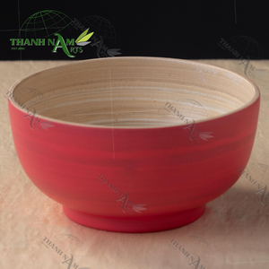 ชามไม้ไผ่ธรรมชาติเป็นมิตรกับสิ่งแวดล้อมชุดชามเสิร์ฟสลัดผลไม้ของขวัญที่สมบูรณ์แบบจากเวียดนามออกใหม่ - Product Image 1