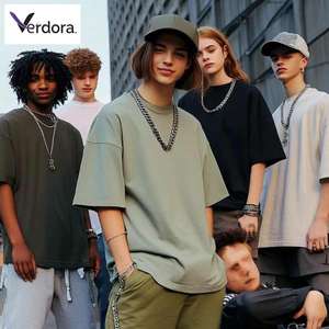 T-shirt surdimensionné en coton lourd 260G pour hommes de qualité supérieure Style épaule tombante Logo personnalisé Street Wear Long OEM - Product Image 5