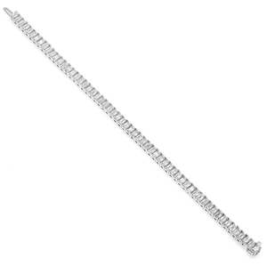Pulsera de Cadena con Moissanita, Plata de Ley 925, Corte Esmeralda, Pulsera de Diamantes VVS1, Moissanita que Pasa el Probador de Diamantes, Regalo de Joyería - Product Image 3