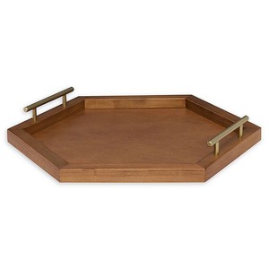 Juego de 2 bandejas de lujo de alto nivel para el hogar, dormitorio, hogar, utensilios de cocina, nuevo diseño, bandeja de servicio de madera hecha a mano, proveedor mayorista - Product Image 3