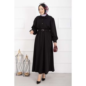 Conjunto de Dos Piezas con Cinturón Negro, Blazer Corto y Falda de Crepé para Oficina, Atuendos Formales Modernos - Product Image 1