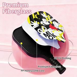 エッジレスボディ、細長い形状、高強度、高グリップ、ディズニー、ニック・ワイルド、ピックルボールパドル、カーボンファイバー、ピックボール成型生芯 - Product Image 3