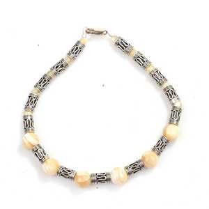 925 Sterling <b>Silver</b> Mother-of-Pearl Fine <b>Bangle</b> <b>Bracelet</b> - Product Image 2