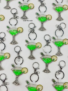 Nouveau porte-clés perlé exquis, porte-clés perlé coloré margarita, accessoires pour sac à dos, étui pour écouteurs, mini porte-clés de fête - Product Image 2