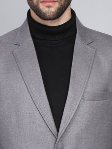 Blazer en laine gris tendance de haute qualité pour hommes, idéal pour les réunions de bureau, les événements universitaires, les entretiens et l'usage quotidien, prix d'exportation - Product Image 4