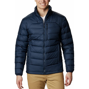 เสื้อแจ็คเก็ตพัฟเฟอร์แบบมีฮู้ดสำหรับผู้ชาย ดีไซน์แบบควิลท์สั่งทำพิเศษ สีกรมท่า สำหรับฤดูหนาว พร้อมซิปปิด คุณภาพสูง คลาสสิก - Product Image 1