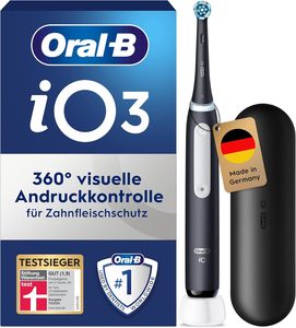 Oral-B iO Serie 3 Cepillo de dientes eléctrico, Cepillo de dientes eléctrico, 3 modos de limpieza para el cuidado dental, Tecnología magnética, Estuche de viaje - Product Image 4