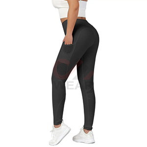 Offre Spéciale femmes respirant extensible taille haute sport Jogging Gym Yoga Leggings doux sans couture pantalons d'entraînement OEM Service Design - Product Image 3