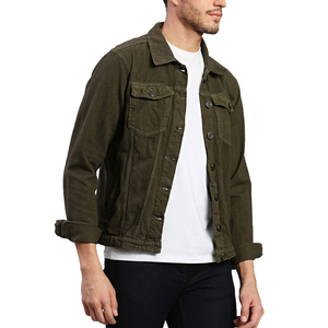 Vente en gros de vêtements d'automne personnalisés à la mode vestes en jean pour hommes enduits respirants coupe-vent/Votre propre style meilleur matériel décontracté - Product Image 6