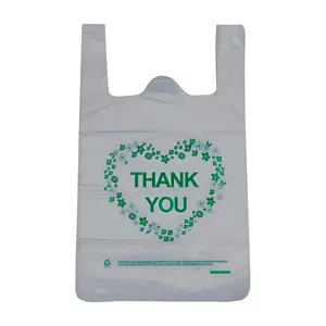 High quality T Shirt Plastic Bags Best Price Recycle Grocery Store supermarket Custom Accepted Viet Nam Wholesale