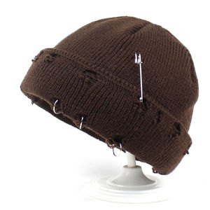 Bonnets unisexes personnalisés en jacquard avec logo tête de mort, 100 % coton, respirants et imperméables, impression personnalisée, vente en gros, étiquette unie - Product Image 6