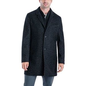 Cappotto Classico Pike da Uomo Michael Kors, Nero, in Lana, Taglia 36, Lungo, Casual, Slim Fit, con Cappuccio, Cerniera e Bottoni Decorativi - Product Image 2