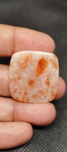Pierre de soleil orange naturelle de haute qualité, cabochon lisse poli, 5-8 mm, pour la fabrication de bijoux - Product Image 2