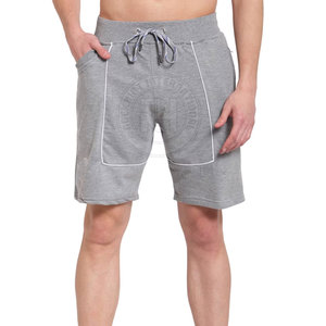 Pantalones cortos de algodón para hombre personalizados hechos en fábrica, ropa de moda informal cómoda, transpirable, medio sólido, diseño de logotipo propio, servicio OEM disponible - Product Image 1