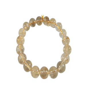 Bracelet élastique en amidon à facettes en citrine belles pierres précieuses en cristal naturel sculptées belles pierres précieuses de qualité supérieure - Product Image 1