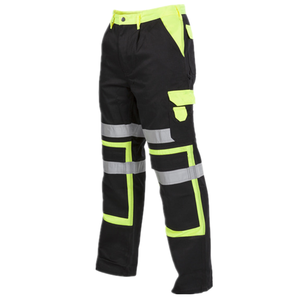 2025 pantalons de sécurité haute visibilité pour hommes pantalons haute visibilité robustes genouillère poche pantalons de travail avec bandes réfléchissantes - Product Image 5