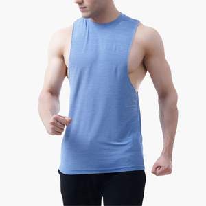 Camisetas de Gimnasio Personalizadas al por Mayor para Hombre, de Alta Calidad, Transpirables, de Algodón, con Espalda en Y, Ajustadas, Deportivas - Product Image 3