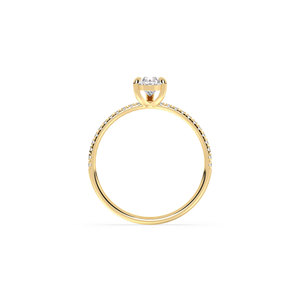 REYES Custom HPHT CVD Lab Grown Diamond Compromiso Anillo solitario en 14K Oro sólido en forma de pera 1.12Ct Joyas de diamantes para mujeres - Product Image 5