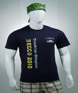 T-shirt à col rond en coton bio 100% pour hommes Motif solide lourd Logo sérigraphie personnalisé Tricoté réutilisable écologique - Product Image 1