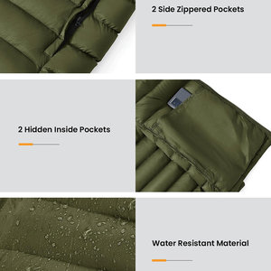 Solid Color Quick Dry Windproof Breathable Stand Collar Winter <b>Men's</b> Puffer <b>Jackets</b> Single Button <b>Long</b> Sleeves Casual - Product Image 3
