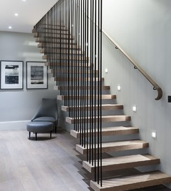 <span class=keywords><strong>Rampe</strong></span> de câble Prima, support en acier dissimulé, design minimaliste pour <span class=keywords><strong>marches</strong></span> et escaliers, personnalisable <span class=keywords><strong>avec</strong></span> LED sous les <span class=keywords><strong>marches</strong></span>, escalier flottant - Product Image 2