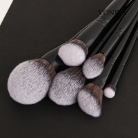 Ensemble de pinceaux de maquillage pour le visage de luxe Vonira Beauty Manufacturer, couleur noire, ferrules en cuivre, Juego De Brochas De Maquillaje Esenciales