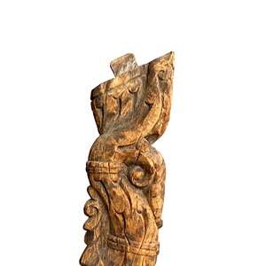 Support en bois antique pour connecteurs et supports d'étagères - Product Image 5