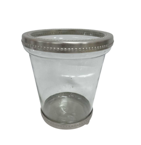 Bougeoir et porte-bougie en étain pour la décoration de la maison fer/verre pour la décoration de mariage faite à la main - Product Image 1