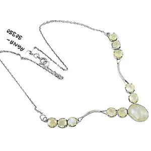Collier chaîne en argent 925 tendance pour femmes - Design élégant plaqué or - Product Image 2