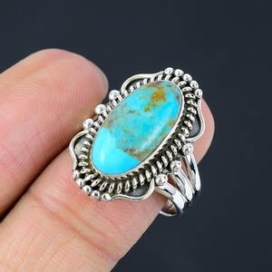 Jewelry For Women <b>Silver</b> <b>Boho</b> Style <b>Ring</b> Jewelry 925 Sterling <b>Silver</b> Turquoise Gemstone Trending Handmade <b>Ring</b> Gift For Love - Product Image 5