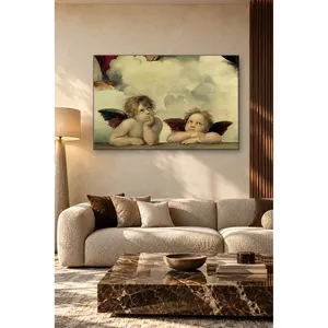 ภาพพิมพ์บนผ้าใบ "ฟิดา ราฟฟาเอลโล" เทวดาน้อยสององค์ที่กำลังไตร่ตรอง - Product Image 5
