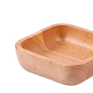 Bol de service carré en bois naturel, écologique, pour pâtes, salades, collations, riz, passe au lave-vaisselle, vaisselle moderne de luxe - Product Image 5