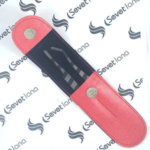 Vente chaude Professionnel Brillant En Acier Inoxydable Cils Pince À Épiler Ensemble Logo Personnalisé Pochette Meilleur Extension De Cils Pince À Épiler Cas - Product Image 5