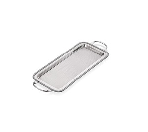 Plateau de service en acier inoxydable martelé de designer Vaisselle élégante pour les fêtes de restaurants haut de gamme Plateaux de rangement de qualité supérieure - Product Image 4