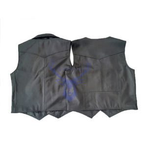 2024 Super Rider Reversible <b>Biker</b> <b>Jeans</b> Vest Non Woven Fabric V-Neck Winter Motorcycle Windproof Breathable Zipper Leather - Product Image 6