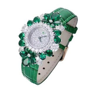 Montre mécanique de luxe unisexe, mode, acier inoxydable, cadran analogique en verre, bracelet en caoutchouc, avec diamants et moissanite - Product Image 3