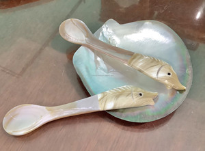 Cucharas de servicio de concha marina ecológicas de estilo bohemio hechas a mano para comedor decoración del hogar HNH Craft SP106 de la fábrica de Vietnam - Product Image 4